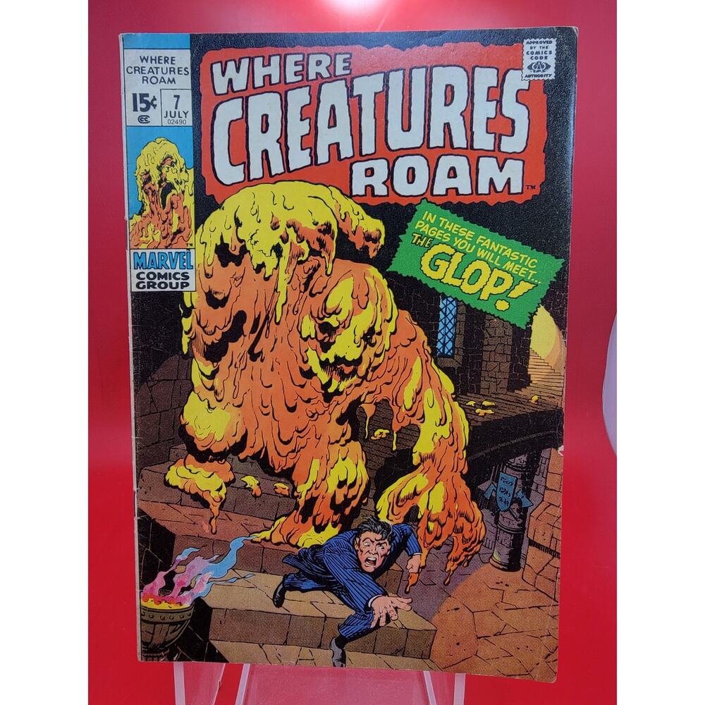 1971 Where Creatures Roam Marvel Comic Book #7 The Glop
